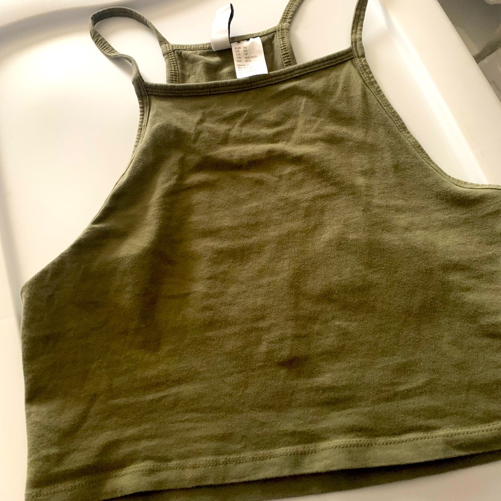 extra small green crop top.